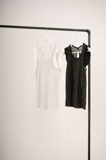 Musculosa lino rayado mangas lisas "NOLIA" - Imagen 2