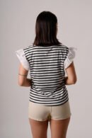 Musculosa merlina raya mediana mangas poplin "RALO"