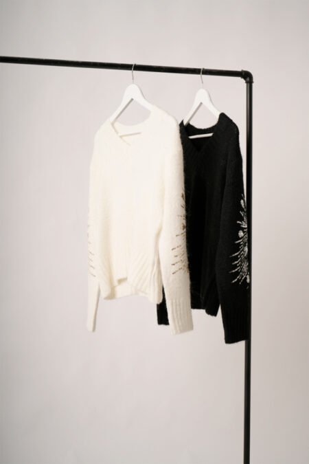 Sweater lentejuela en las mangas "REBECCA" - Imagen 2