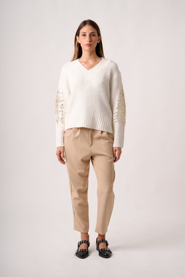 Sweater lentejuela en las mangas "REBECCA"