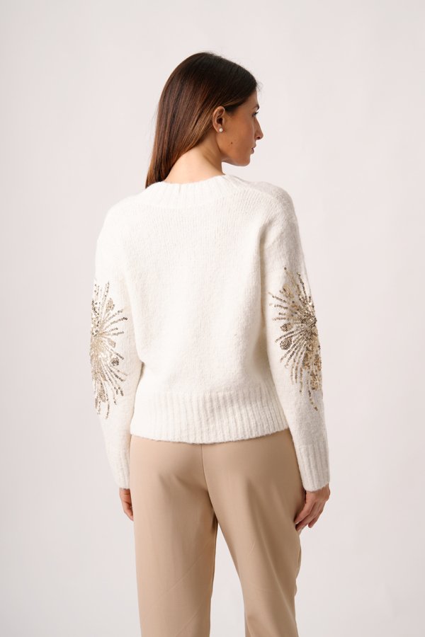 Sweater lentejuela en las mangas "REBECCA"