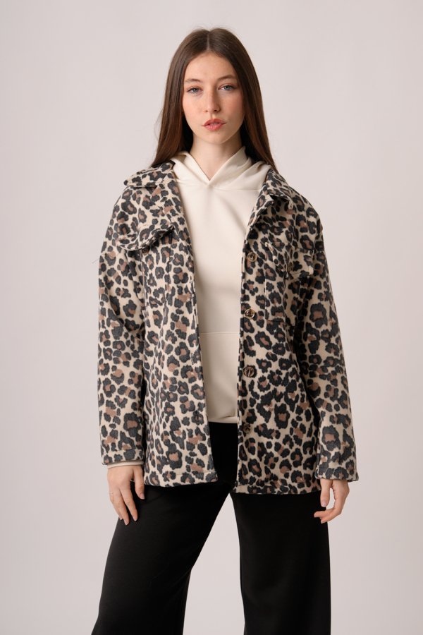Saco mediano paño animal print "RIDOY"