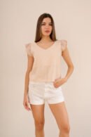 Musculosa cey premium manga broderie "SAVANNA"