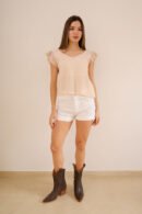 Musculosa cey premium manga broderie "SAVANNA"