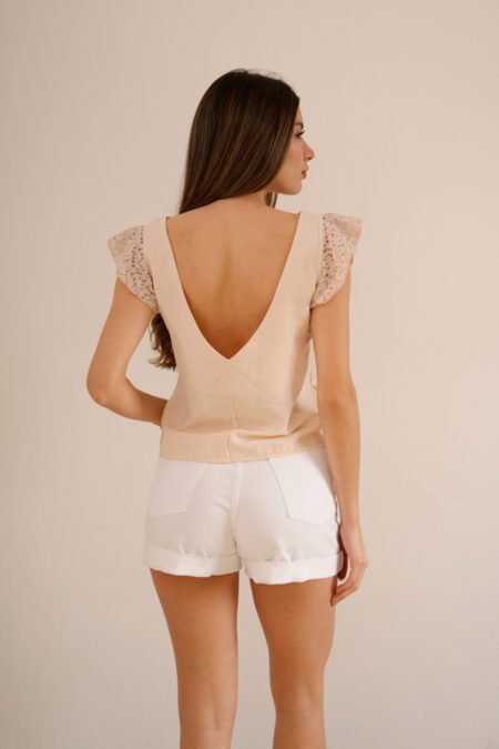 Musculosa cey premium manga broderie "SAVANNA" - Imagen 3