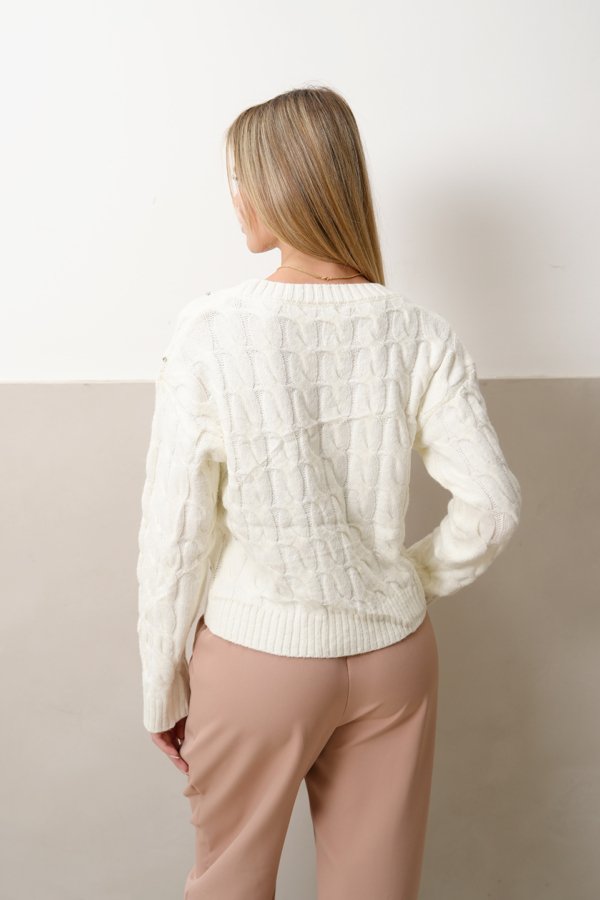 Sweater corto con tachas "SIDNEY"
