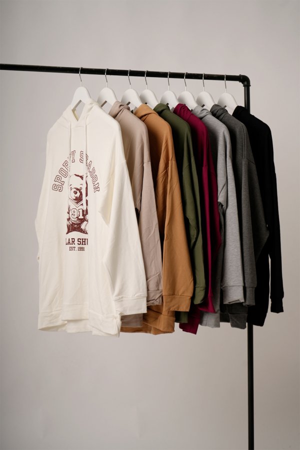 Maxibuzo rustico frizado con capucha "SPORTY"