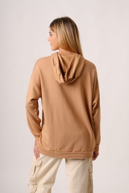 Maxibuzo rustico frizado con capucha "SPORTY" - Imagen 5