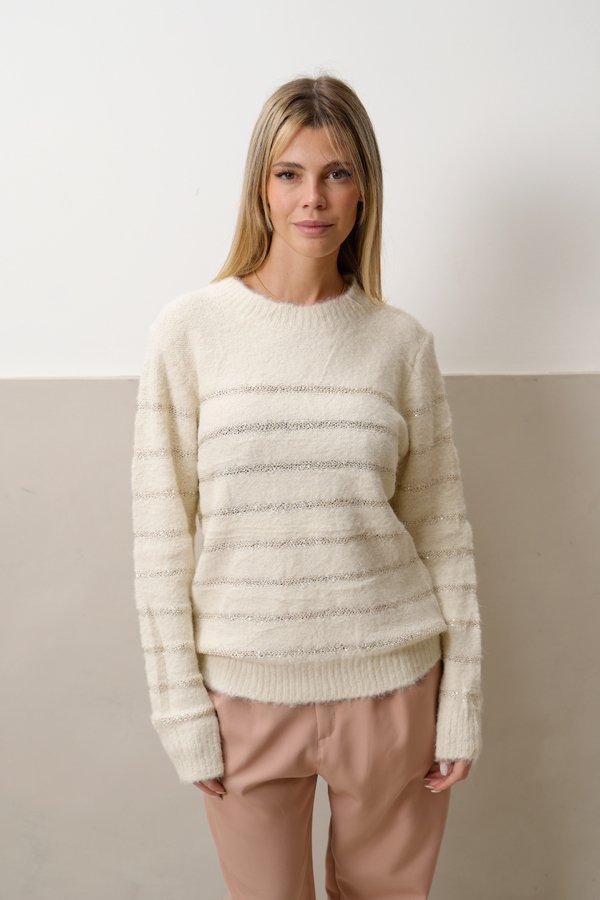 Sweater rayado lurex "TIJUANA"