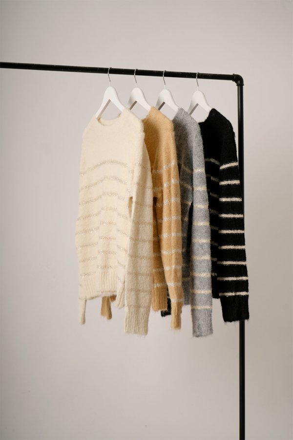 Sweater rayado lurex "TIJUANA"