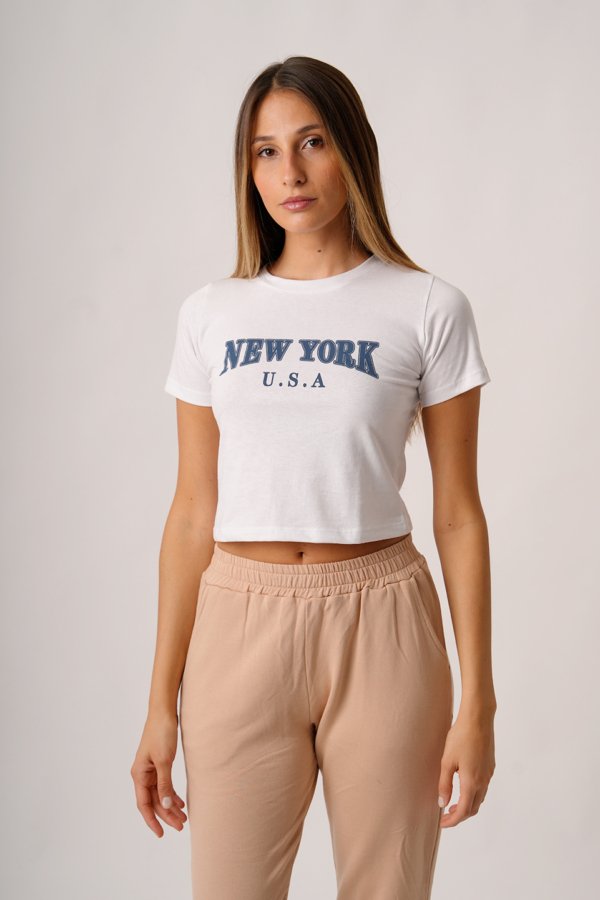 Remera manga corta jersey peinado "USA"