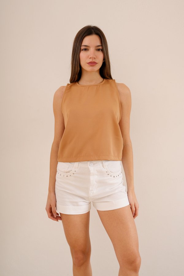 Musculosa crep moño grande "VANDY"