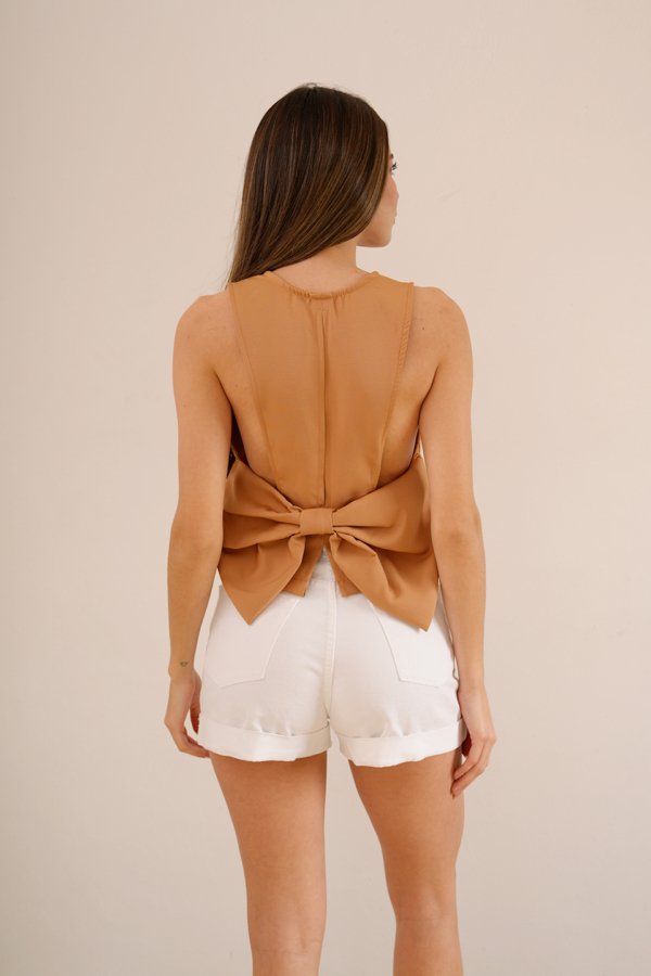 Musculosa crep moño grande "VANDY"