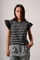 Musculosa merlina raya grueso mangas poplin "VEMBER"