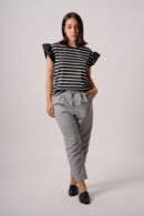Musculosa merlina raya grueso mangas poplin "VEMBER"