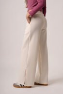 Palazzo wide leg scuba con tajo "VERO"