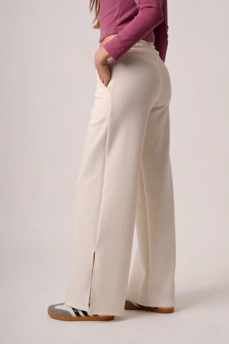 Palazzo wide leg scuba con tajo "VERO" - Imagen 3