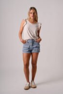 Musculosa broderie punto tela flor chico "VERSA"