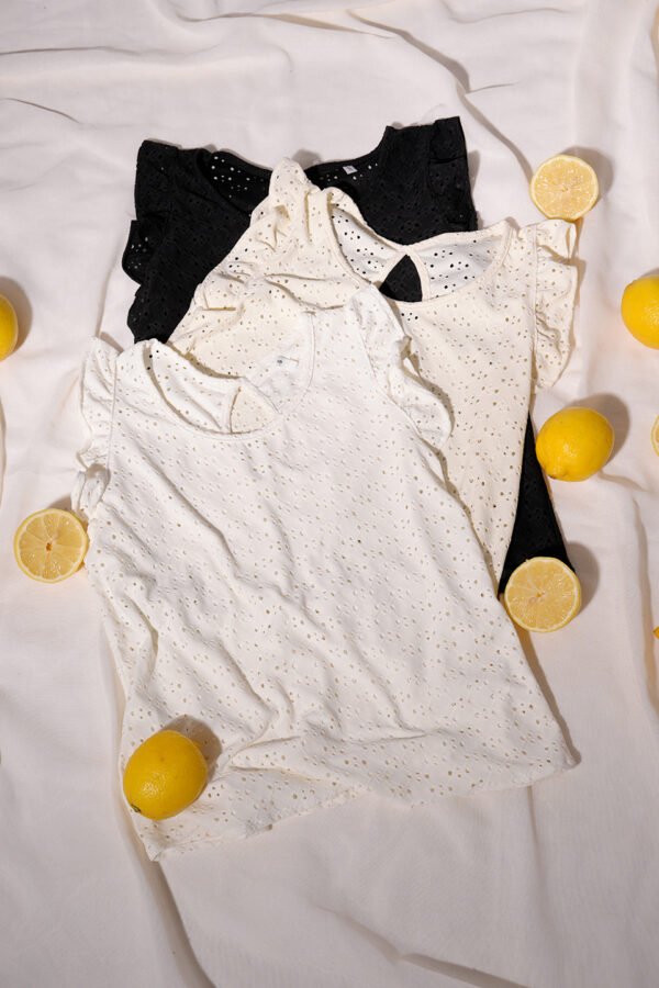 Musculosa con gota broderie punto "VECKY"