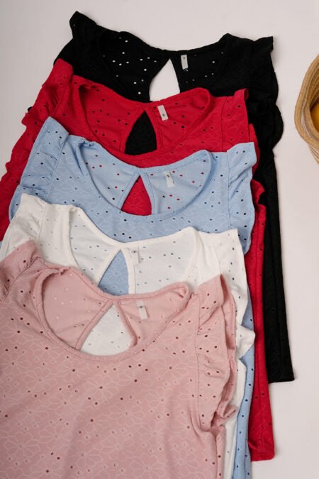 Musculosa con gota broderie punto "DALISA"