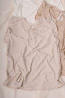 Musculosa broderie punto tela flor grande "ELINA"