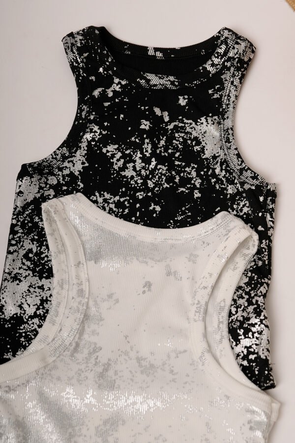 Musculosa basica ribb lurex vintage caico "MESH"