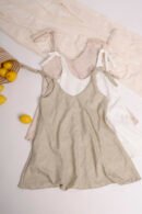Solero para atar tela lino twill broderie "DRASS"