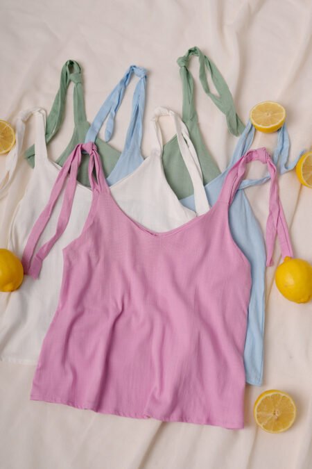 Musculosa lino para atar "BEGONIA" - Imagen 2