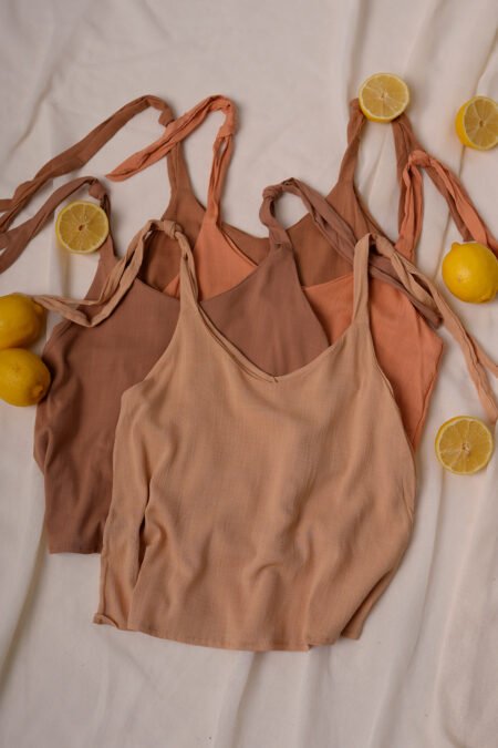 Musculosa lino para atar "BEGONIA" - Imagen 3