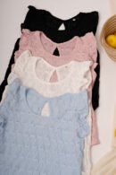 Musculosa con gota broderie crep "ELA"