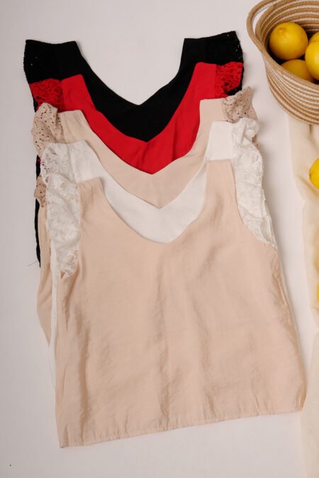 Musculosa cey premium manga broderie "SAVANNA"