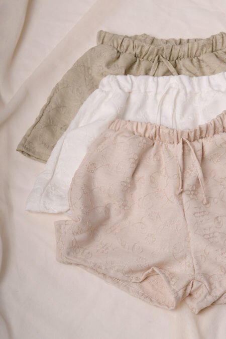 Short lino twill broderie "MIDO" - Imagen 2