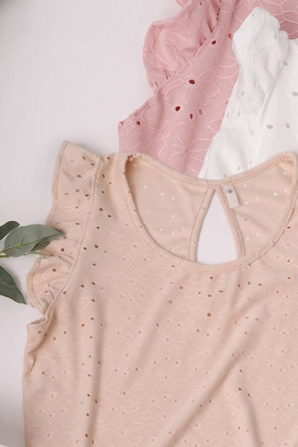 Musculosa con gota broderie punto "DALISA"