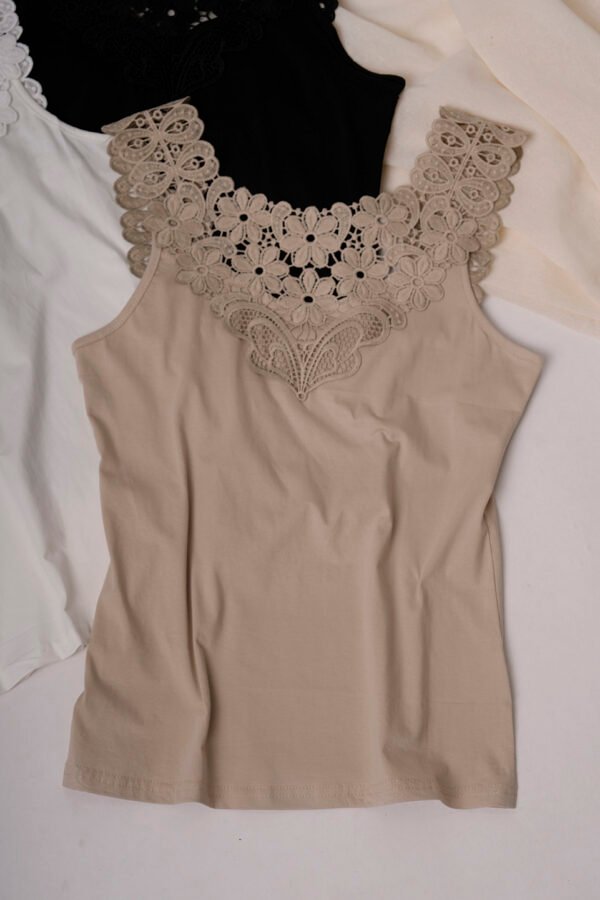 Musculosa bretel broderie "CRETA"