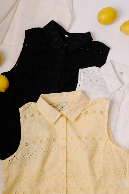 Camisa musculosa broderie "PANAL" - Imagen 4
