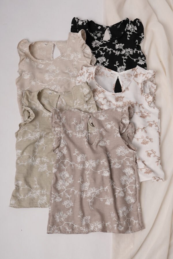 Musculosa gota lino broderie "MARISA"