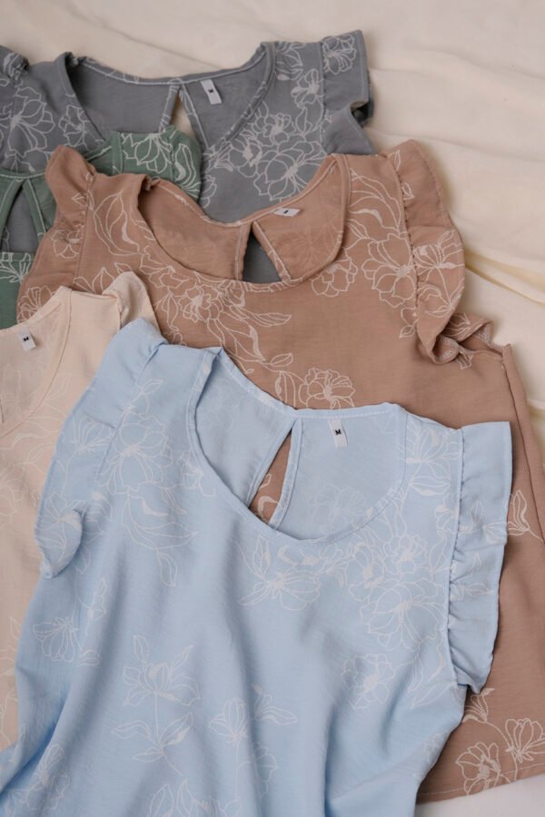 Musculosa gota cey broderie puffing "SAM"