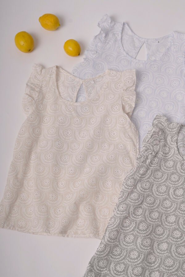 Musculosa Gota Poplin Con Broderie «FRIDA»