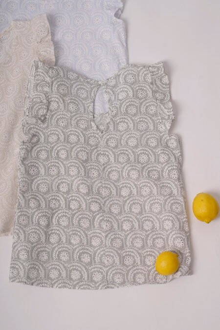 Musculosa Gota Poplin Con Broderie «FRIDA» - Imagen 4