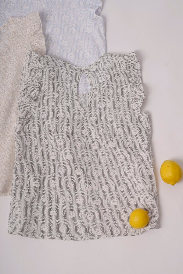 Musculosa Gota Poplin Con Broderie «FRIDA»