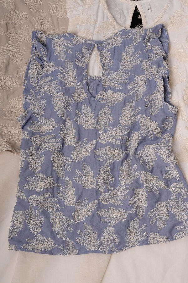 Musculosa gota lino broderie "GALU"