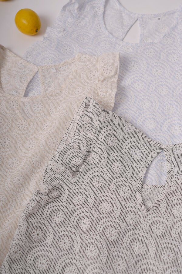 Musculosa Gota Poplin Con Broderie «FRIDA»