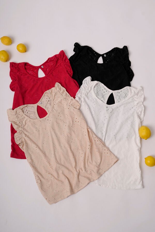 Musculosa con gota broderie punto "VIOLE"