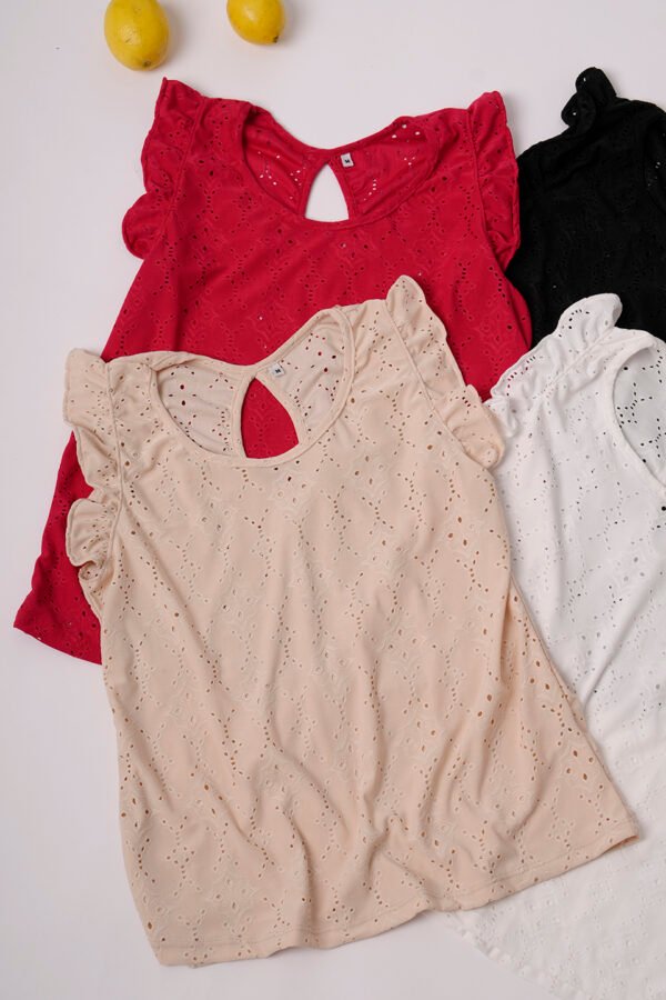 Musculosa con gota broderie punto "VIOLE"