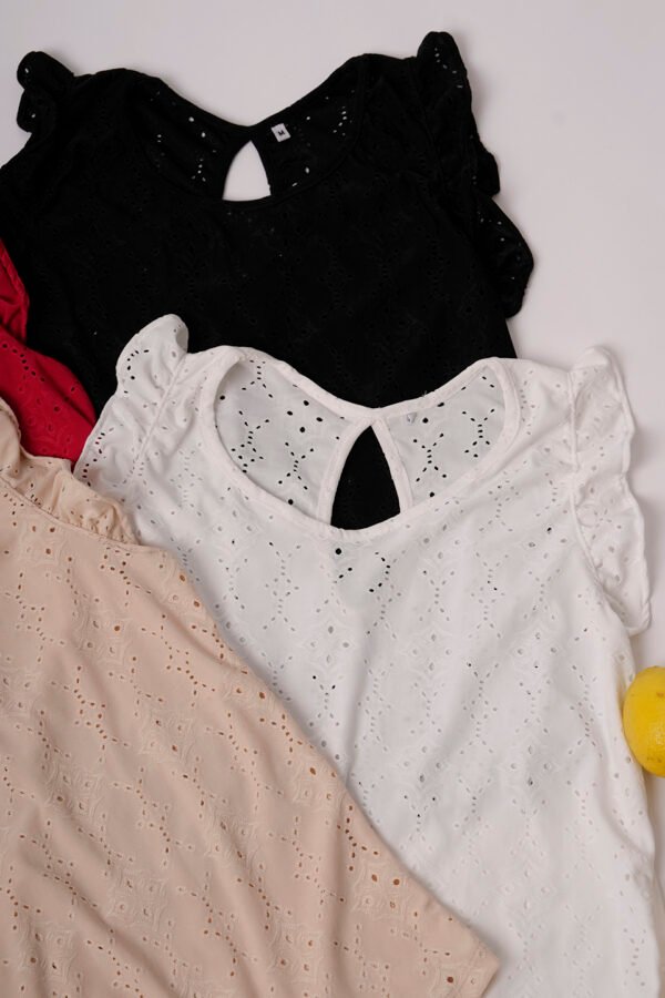 Musculosa con gota broderie punto "VIOLE"