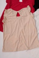 Musculosa con gota broderie punto "VIOLE"