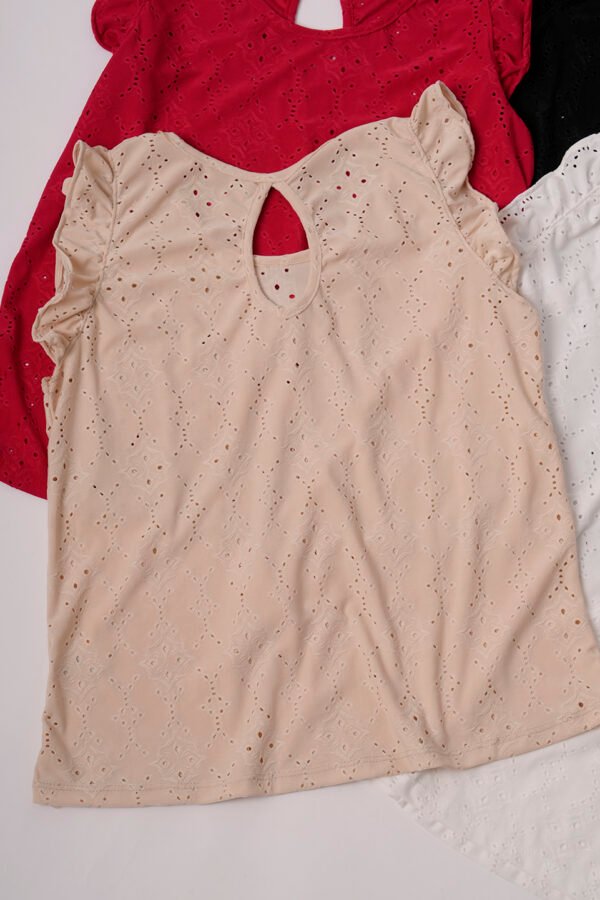 Musculosa con gota broderie punto "VIOLE"