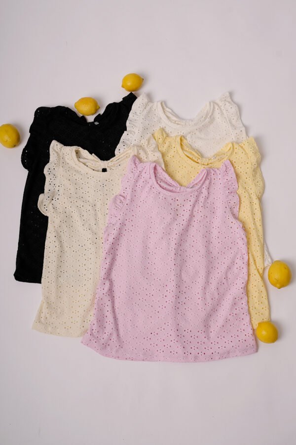 Musculosa gota con moño atras broderie punto "TERE"
