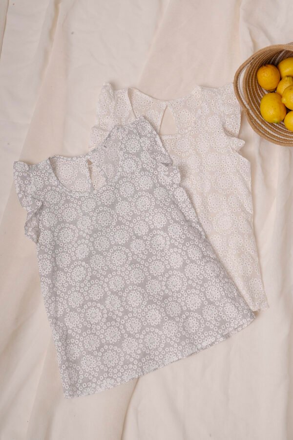 Musculosa Gota Poplin Con Broderie «FRIDA»