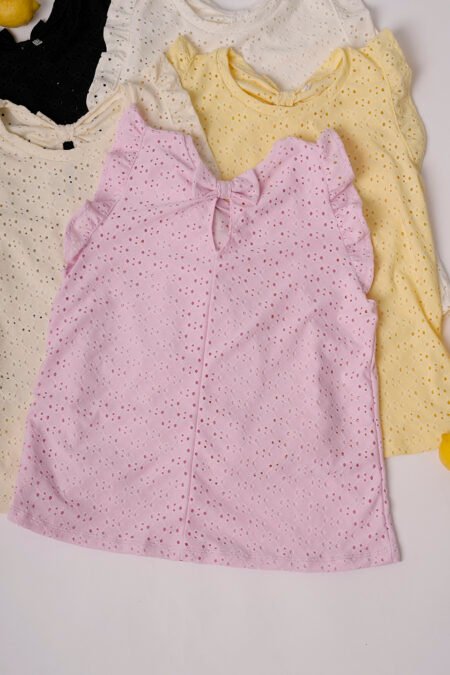 Musculosa gota con moño atras broderie punto "TERE" - Imagen 3